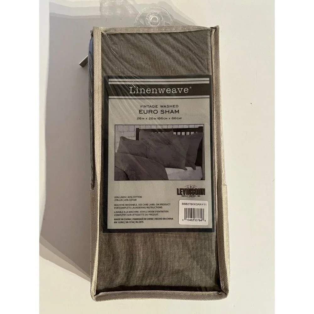 LinenWeave Vintage Washed European Euro Pillow Tailored Sham 26